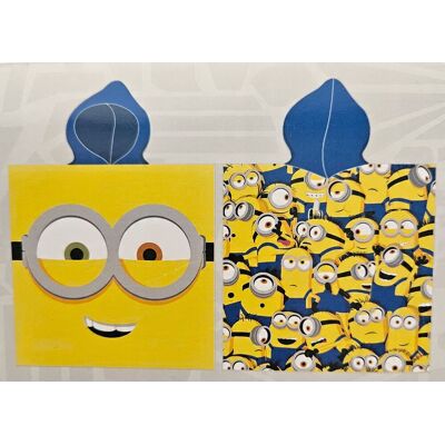 OEM Poncho Da Bagno Per Bambini Minions 110 X 55 Cm, Ideale Per Vacanze In Piscina. OEM Poncho Da Bagno Per Bambini Minions 110 X 55 Cm, Ideale Per Vacanze In Piscina.