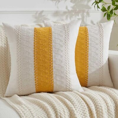 OEM Set Di Federe In Stile Bohémien - Set Da 2 Pezzi - 45x45 Cm - Misto Cotone/lino/poliestere OEM Set Di Federe In Stile Bohémien - Set Da 2 Pezzi - 45x45 Cm - Misto Cotone/lino/poliestere