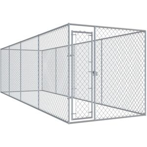 VIDAXL Recinzione Per Cani Da Esterno 760x192x185 Cm - VIDAXL Recinzione Per Cani Da Esterno 760x192x185 Cm -