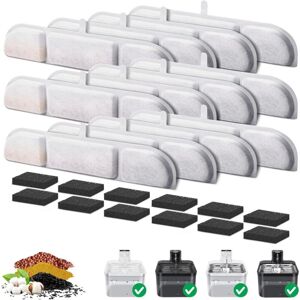 Neptune Filtro Per Fontana D'Acqua Per Gatti, Set Di Filtri Di Ricambio Da 12 Pezzi Per Fontana D'Acqua Senza Fili Downypaws Da 2,5 L, Include 12 Filtri Per Fontana D'Acqua E 12 Spugne Per Pompa, Adatto Per D Neptune Filtro Per Fontana D'Acqua Per Gatti, Set Di Filtri Di Ricambio Da 12 Pezzi Per Fontana D'Acqua Senza Fili Downypaws Da 2,5 L, Include 12 Filtri Per Fontana D'Acqua E 12 Spugne Per Pompa, Adatto Per D