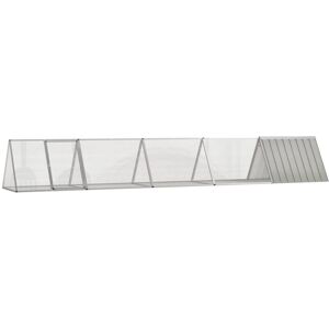 vidaXL Gabbia per conigli grigia 504,5x80,5x71 cm vidaXL Gabbia per conigli grigia 504,5x80,5x71 cm