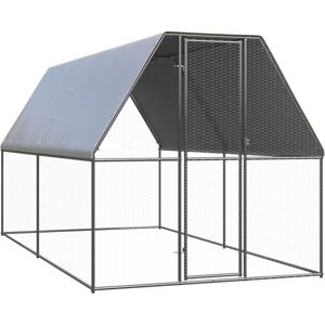 VIDAXL Gabbia Per Polli Da Esterno 2x4x2 M In Acciaio Zincato - VIDAXL Gabbia Per Polli Da Esterno 2x4x2 M In Acciaio Zincato -