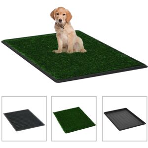 VIDAXL Toilette Animali Con Vassoio E Prato Finto Verde 76x51x3cm Wc - VIDAXL Toilette Animali Con Vassoio E Prato Finto Verde 76x51x3cm Wc -