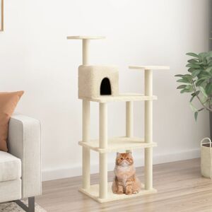 Albero per Gatti con Tiragraffi in Sisal Crema 119 cm - Mobili per Gatti Albero per Gatti con Tiragraffi in Sisal Crema 119 cm - Mobili per Gatti
