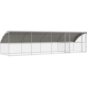 VIDAXL Cuccia Per Cani 4 Pcs Argento 8 X 2 X 2 M Acciaio Zincato VIDAXL Cuccia Per Cani 4 Pcs Argento 8 X 2 X 2 M Acciaio Zincato