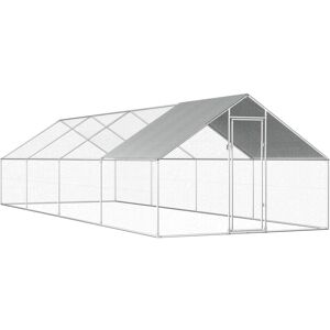 HELLOSHOP26 - Pollaio Da Esterno 2,75 X 8 X 1,92 M Tetto In Acciaio Zincato Pe 020001686 HELLOSHOP26 - Pollaio Da Esterno 2,75 X 8 X 1,92 M Tetto In Acciaio Zincato Pe 020001686