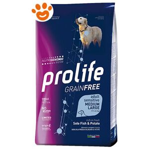 Prolife Cibo per Cani Senza Cereali Sogliola e Patate - 2,5 Kg Prolife Cibo per Cani Senza Cereali Sogliola e Patate - 2,5 Kg