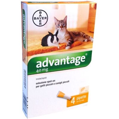 ADVANTAGE Spot-on 40mg Per Gatti E Conigli Piccoli ADVANTAGE Spot-on 40mg Per Gatti E Conigli Piccoli