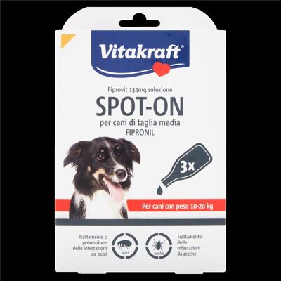 Vitakraft - Fiprovit 134 Mg Soluzione Spot-on Per Cani Di Taglia Media Fipronil 3 X 1.34 Ml Vitakraft - Fiprovit 134 Mg Soluzione Spot-on Per Cani Di Taglia Media Fipronil 3 X 1.34 Ml