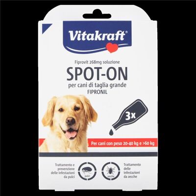 Vitakraft - Fiprovit 268 Mg Soluzione Spot-on Per Cani Di Taglia Grande Fipronil 3 X 2.68 Ml Vitakraft - Fiprovit 268 Mg Soluzione Spot-on Per Cani Di Taglia Grande Fipronil 3 X 2.68 Ml