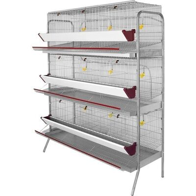 SUINGA Batteria di Galline 9 Compartimenti per 45 Polli - Gabbia SUINGA Batteria di Galline 9 Compartimenti per 45 Polli - Gabbia