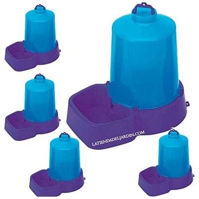 SUINGA - Set Di 5 Bevitore Bottiglia Cani Gatti Animali In Plastica Da 8 Litri, 25x34 Cm SUINGA - Set Di 5 Bevitore Bottiglia Cani Gatti Animali In Plastica Da 8 Litri, 25x34 Cm