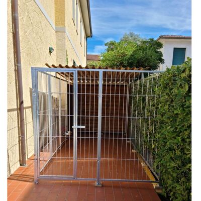 SIDER BOX - Box Per Cani Coperto Di Metri 2 E Retro In Legno Zincatura A Caldo Da 400x200x Altezza 180 Cm SIDER BOX - Box Per Cani Coperto Di Metri 2 E Retro In Legno Zincatura A Caldo Da 400x200x Altezza 180 Cm