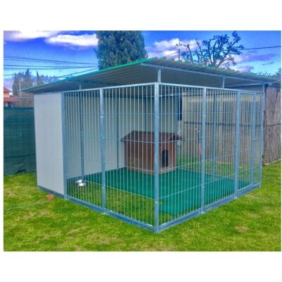 SIDER BOX - Box Per Cani Da Esterno Coperto E Retro Coibentato Zincatura A Caldo Da 300x300xh180 Cm SIDER BOX - Box Per Cani Da Esterno Coperto E Retro Coibentato Zincatura A Caldo Da 300x300xh180 Cm