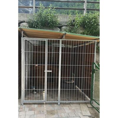 SIDER BOX Box Per Cani Coperto Retro E 1 Metro Laterale In Legno Zincato A Caldo Da 300x200xh180 Cm SIDER BOX Box Per Cani Coperto Retro E 1 Metro Laterale In Legno Zincato A Caldo Da 300x200xh180 Cm