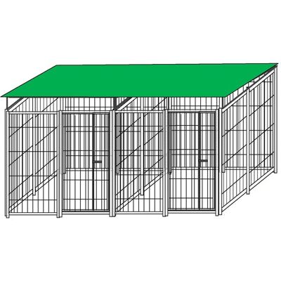 SIDER BOX - 2 Box Per Cani Con Copertura Zincatura A Caldo Ciascuno Da 200x200x Altezza 180 Cm SIDER BOX - 2 Box Per Cani Con Copertura Zincatura A Caldo Ciascuno Da 200x200x Altezza 180 Cm