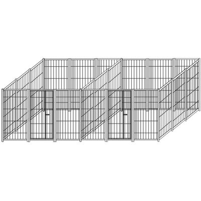 SIDER BOX - 2 Box Uniti Per Cani Da Esterno Con Zincatura A Caldo Ciascuno Da 300x300xh180 Cm SIDER BOX - 2 Box Uniti Per Cani Da Esterno Con Zincatura A Caldo Ciascuno Da 300x300xh180 Cm