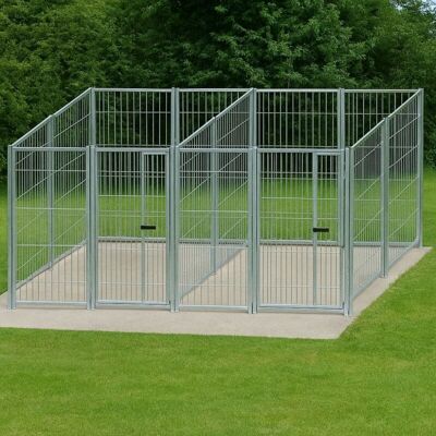 SIDER BOX - 2 Box Per Cani Da Esterno Con Zincatura A Caldo Ciascuno Da 200x200x Altezza 180 Cm SIDER BOX - 2 Box Per Cani Da Esterno Con Zincatura A Caldo Ciascuno Da 200x200x Altezza 180 Cm