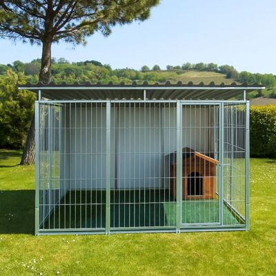 SIDER BOX - Box Per Cani Coibentato Con Copertura Zincatura A Caldo Da 300x200x Altezza 180 Cm SIDER BOX - Box Per Cani Coibentato Con Copertura Zincatura A Caldo Da 300x200x Altezza 180 Cm
