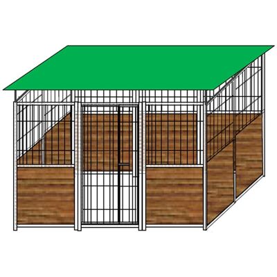 SIDER BOX - Box Per Cani In Legno E Rete Con Zincatura A Caldo Da 300x200x Altezza 180 Cm SIDER BOX - Box Per Cani In Legno E Rete Con Zincatura A Caldo Da 300x200x Altezza 180 Cm