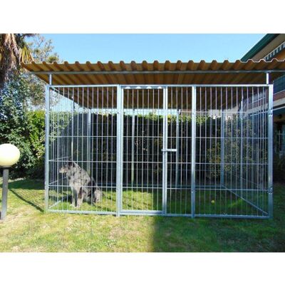 SIDER BOX - Box Per Cani Da Esterno Coperto Con Zincatura A Caldo Da 300x200x Altezza 180 Cm SIDER BOX - Box Per Cani Da Esterno Coperto Con Zincatura A Caldo Da 300x200x Altezza 180 Cm