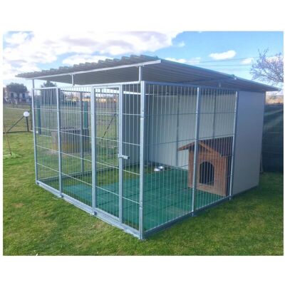 SIDER BOX - Box Per Cani Da Esterno Coperto Con Zincatura A Caldo Da 300x300xh180 Cm SIDER BOX - Box Per Cani Da Esterno Coperto Con Zincatura A Caldo Da 300x300xh180 Cm