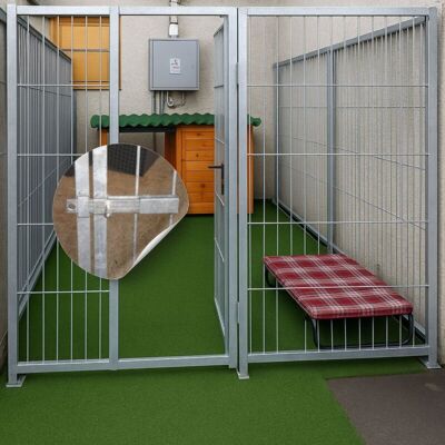 SIDER BOX - Box Per Cani In Rete Da Esterno Con Zincatura Elettrolitica Da 400x200x Altezza 180 Cm SIDER BOX - Box Per Cani In Rete Da Esterno Con Zincatura Elettrolitica Da 400x200x Altezza 180 Cm