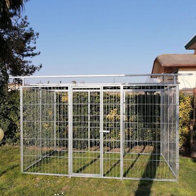 SIDER BOX Box Per Cani In Rete Predisposto Alla Copertura Zincato Elettrolitico Da 300x300x Altezza 180 Cm SIDER BOX Box Per Cani In Rete Predisposto Alla Copertura Zincato Elettrolitico Da 300x300x Altezza 180 Cm