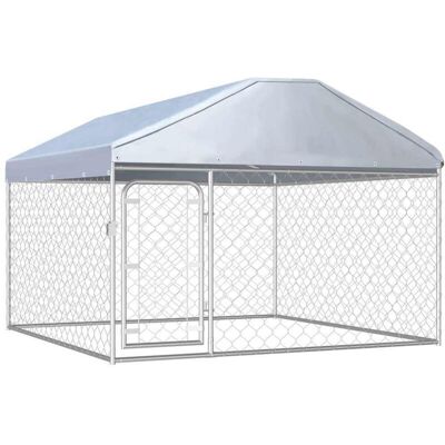 VIDAXL Canile Da Esterno Con Tetto 200x200x135 Cm - VIDAXL Canile Da Esterno Con Tetto 200x200x135 Cm -