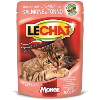Monge Cibo Umido Per Gatti - 12 Buste Lechat 100 Gr. In Bocconcini Monge Cibo Umido Per Gatti - 12 Buste Lechat 100 Gr. In Bocconcini