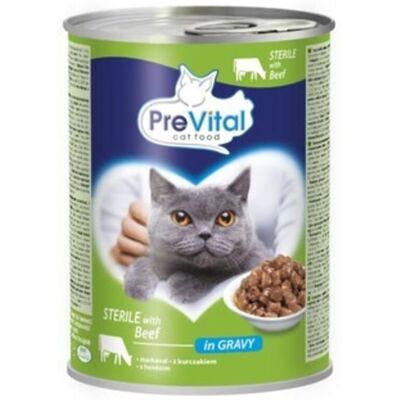 OEM Prevital Sterile - Al Gusto Di Manzo In Salsa - Alimento Completo Per Gatti Adulti - 24x415g OEM Prevital Sterile - Al Gusto Di Manzo In Salsa - Alimento Completo Per Gatti Adulti - 24x415g