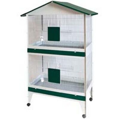 CONTROFRATELLI Voliera A Casetta Con Divisorio Per Uccelli - Cm.65x50x160h. CONTROFRATELLI Voliera A Casetta Con Divisorio Per Uccelli - Cm.65x50x160h.