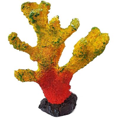 TRADE SHOP TRAESIO - Corallo In Resina Ornamento Per Acquario Giallo Arancione 13x6x16 Cm Sottomarino - TRADE SHOP TRAESIO - Corallo In Resina Ornamento Per Acquario Giallo Arancione 13x6x16 Cm Sottomarino -