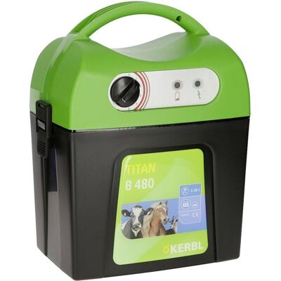 Kerbl Titan B 480 - Elettrificatore A Batteria 9v Per Recinzioni Con Led Controllo Kerbl Titan B 480 - Elettrificatore A Batteria 9v Per Recinzioni Con Led Controllo