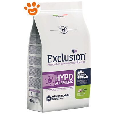 EXCLUSION Dog Hypoallergenic Adult Medium Large Breed Insetti E Piselli Dog Hypoallergenic Adult Medium Large Breed Insetti E Piselli - Sacco Da 12 Kg - EXCLUSION Dog Hypoallergenic Adult Medium Large Breed Insetti E Piselli Dog Hypoallergenic Adult Medium Large Breed Insetti E Piselli - Sacco Da 12 Kg -