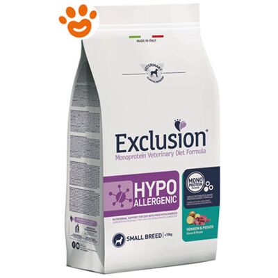 EXCLUSION Dog Hypoallergenic Adult Small Breeds Cervo E Patate - Dog Hypoallergenic Adult Small Breeds Cervo E Patate - Any, Sacco Da 2 Kg EXCLUSION Dog Hypoallergenic Adult Small Breeds Cervo E Patate - Dog Hypoallergenic Adult Small Breeds Cervo E Patate - Any, Sacco Da 2 Kg