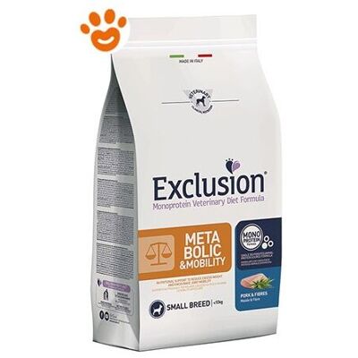 EXCLUSION - Dog Metabolic & Mobility Adult Small Breed Maiale E Fibre Dog Metabolic & Mobility Adult Small Breed Maiale E Fibre - Sacco Da 2 Kg EXCLUSION - Dog Metabolic & Mobility Adult Small Breed Maiale E Fibre Dog Metabolic & Mobility Adult Small Breed Maiale E Fibre - Sacco Da 2 Kg
