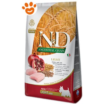 Farmina Dog N&d Ancestral Grain Light Mini Pollo E Melograno Dog N&d Ancestral Grain Light Mini Pollo E Melograno - Sacco Da 2,5 Kg - Farmina Dog N&d Ancestral Grain Light Mini Pollo E Melograno Dog N&d Ancestral Grain Light Mini Pollo E Melograno - Sacco Da 2,5 Kg -