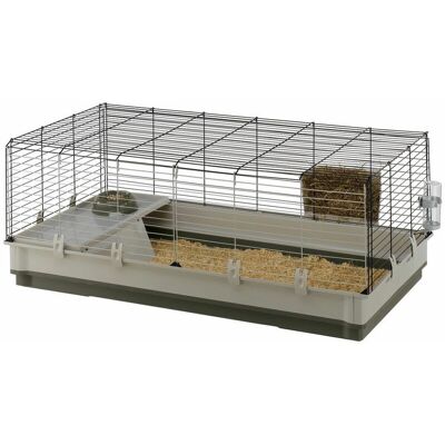 FERPLAST Krolik Gabbia Per Conigli E Porcellini D'India Dall'ampio Spazio Abitativo. Variante Extra Large - Misure: 120 X 60 X H 50 Cm - Grigio FERPLAST Krolik Gabbia Per Conigli E Porcellini D'India Dall'ampio Spazio Abitativo. Variante Extra Large - Misure: 120 X 60 X H 50 Cm - Grigio