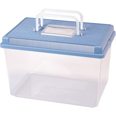 FERPLAST - Geo Contenitore Per Piccoli Animali, Pesci, Tartarughe E Insetti. Variante Large - Misure: 30 X 20 X H 20.3 Cm - 6 L - Azzurro FERPLAST - Geo Contenitore Per Piccoli Animali, Pesci, Tartarughe E Insetti. Variante Large - Misure: 30 X 20 X H 20.3 Cm - 6 L - Azzurro