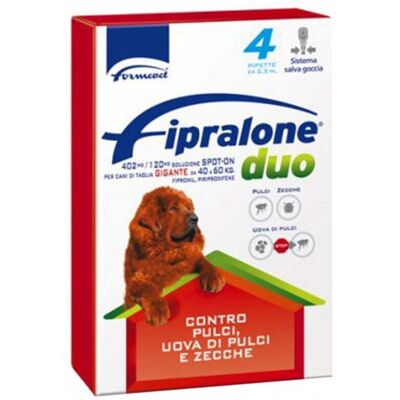 Formevet Fipralone Duo Spot-On per Cani Giganti 40-60kg - Trattamento Spot-On Formevet Fipralone Duo Spot-On per Cani Giganti 40-60kg - Trattamento Spot-On