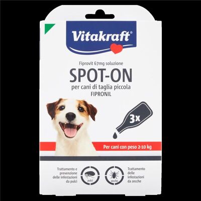 Vitakraft - Fiprovit 67mg Soluzione Spot-on Per Cani Di Taglia Piccola Fipronil 3 X 0.67 Ml Vitakraft - Fiprovit 67mg Soluzione Spot-on Per Cani Di Taglia Piccola Fipronil 3 X 0.67 Ml