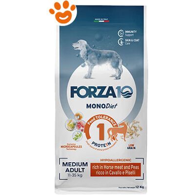 Forza10 Cavallo e Piselli Cibo per Cani - Taglia Media Forza10 Cavallo e Piselli Cibo per Cani - Taglia Media