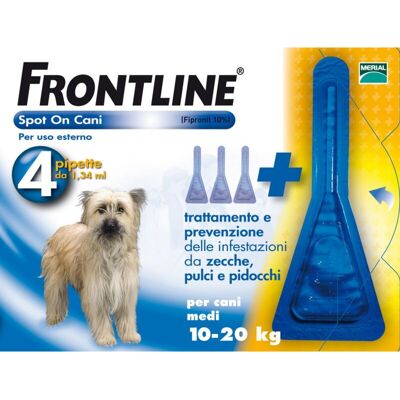 Frontline Soluzione Spot-on Per Cani 10-20 Kg - 4 Fialette - Frontline Soluzione Spot-on Per Cani 10-20 Kg - 4 Fialette -