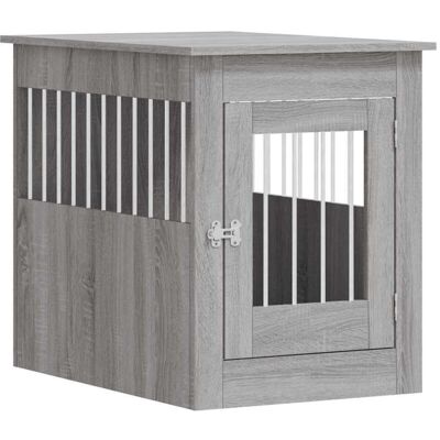VIDAXL Gabbia Cani Da Arredamento Grigio Sonoma 55x80x68cm Multistrato - VIDAXL Gabbia Cani Da Arredamento Grigio Sonoma 55x80x68cm Multistrato -