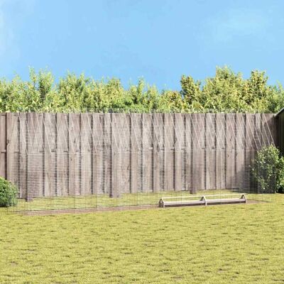 VIDAXL Gabbia Per Polli 2 Pcs Argento 600 X 100 X 210 Cm VIDAXL Gabbia Per Polli 2 Pcs Argento 600 X 100 X 210 Cm