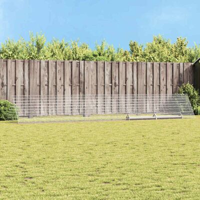 VIDAXL Gabbia Per Polli Argento 650 X 100 X 85 Cm Acciaio Zincato VIDAXL Gabbia Per Polli Argento 650 X 100 X 85 Cm Acciaio Zincato