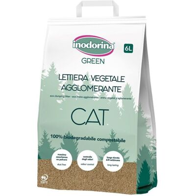 Inodorina Green Plant Bed 6 L - Lettiera per gatti Inodorina Green Plant Bed 6 L - Lettiera per gatti