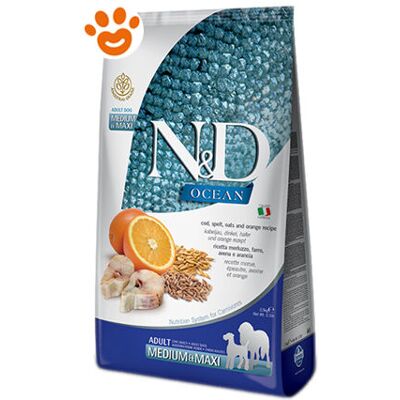 Farmina Dog N&d Ocean Grain Adult Medium Maxi Merluzzo, Farro, Avena E Arancia Dog N&d Ocean Grain Adult Medium Maxi Merluzzo, Farro, Avena E Arancia - Sacco Da 2,5 Kg - Farmina Dog N&d Ocean Grain Adult Medium Maxi Merluzzo, Farro, Avena E Arancia Dog N&d Ocean Grain Adult Medium Maxi Merluzzo, Farro, Avena E Arancia - Sacco Da 2,5 Kg -