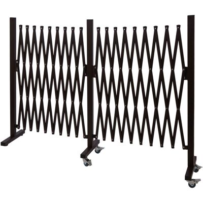 HHG Recinto Traliccio A Fisarmonica Estensibile Con Ruote -978 Alluminio Marrone Altezza 103cm, Larghezza 60-530cm HHG Recinto Traliccio A Fisarmonica Estensibile Con Ruote -978 Alluminio Marrone Altezza 103cm, Larghezza 60-530cm